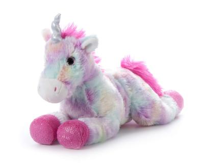 China Plush Rainbow Unicorn with Silver Glitter Horn Unicorn Stuffed Animal Plush Toy Unicorn Gifts for Girls for sale