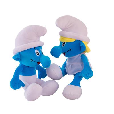 China High Quality Tourist Gift OEM Cartoon Mascot Filled Blue White Plush Toy Blue White Elf Glass Elf Toy for sale