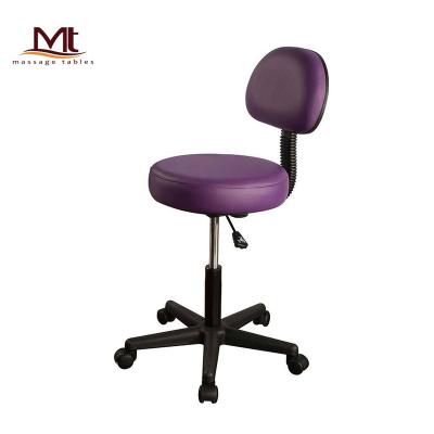 China Modern Mt Factory Massage Supplier Custom Pneumatic 360 Degree Rotation Backrest Massage Stool Lab Stool Swivel Stool With Wheels for sale