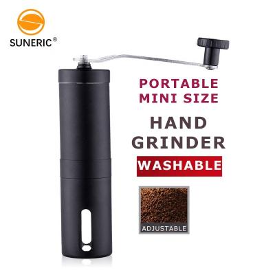 China Bean Burr Grinder Machine Custom Stainless Steel Coffee Grinder Washable Commercial Portable Coffee Grinder Black for sale