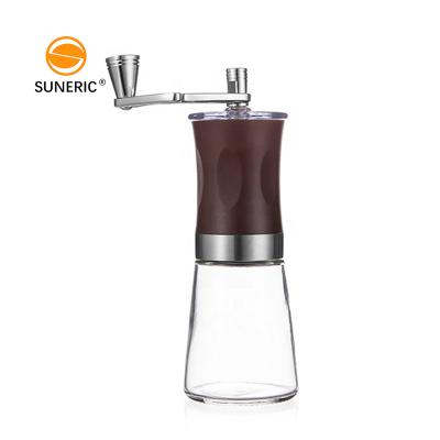 China Espresso Coffee Grinding Machine Bean Grinder Washable Portable Glass Aluminum Italian Coffee Grinder for sale