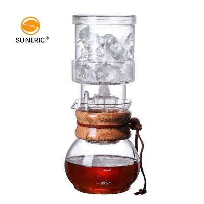 China New Design Stored Cold Brew Coffee Maker Borosilicate Glass Dripper Pot Creative Glass Cold Brew Coffee Drip for sale