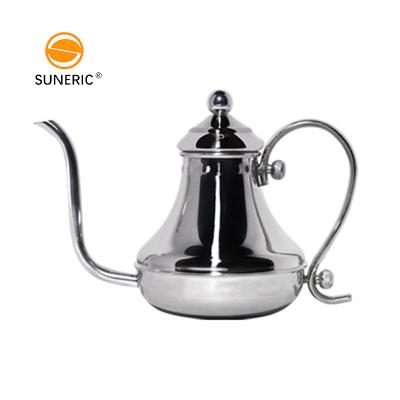 China Sustainable Stainless Steel Specialty Gooseneck Coffee Spilling Over Spout Kettle for sale