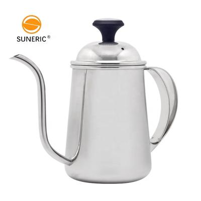 China Durable Long Narrow Spout Pour Over Gooseneck Kettle Hand Drip Coffee Pot Gooseneck Coffee Kettle Stainless Steel for sale