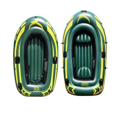 China Water Entertainment PVC Float Tube Fishing Tube Heavy Duty Green Inflatable Float Fishing Boat for sale