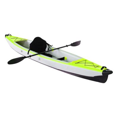 China PVC Single Seat Inflatable Kayak Paddle Boat Drop Stitch Portable Lightweight Kayak For Sale for sale