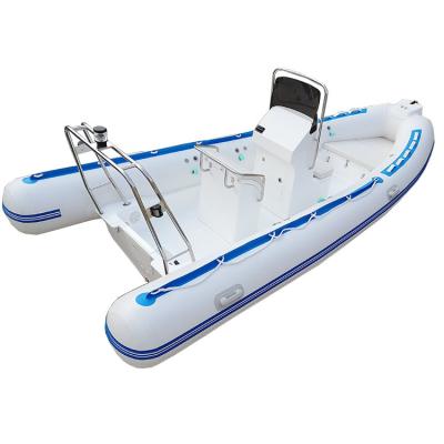 China China Manufacture High Quality Fiberglass Rib 540 Rib Inflatable Boat With Outboard Motor for sale