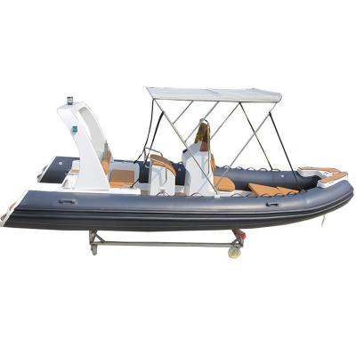 China Fiberglass Floor Rigid Hull Rib Boats Designed For Water Inflatable Floating Fast Rescue Works for sale