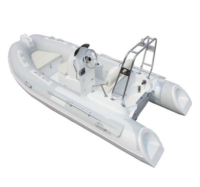 China New Fashion Fiberglass Rigid Inflatable Boat China Factory Direct China Rib Boats With Outboard Motor for sale