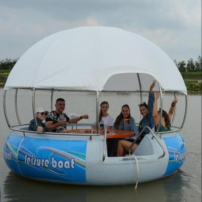 China High Quality Electric Boat BBQ Leisure Water Entertainment Water Polyeth Donut Floating Electric Boat for sale