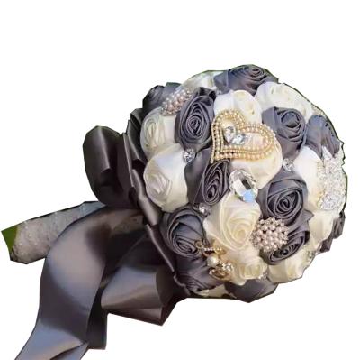 China Simulation Wedding Supplies Silk Flowers European, American And Korean Brides Holding Bouquets for sale