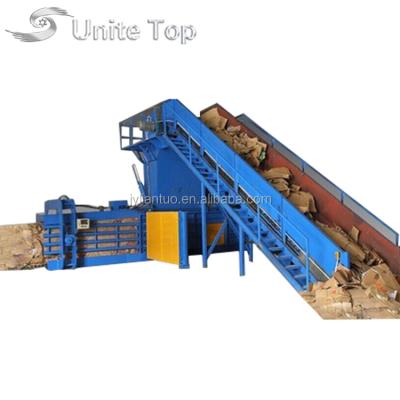 China Automatic Horizontal 150 Ton Paper Recyling Force Hydraulic Cardboard Baler Machine for sale