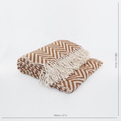 China 2020 Folded New Custom Design Throw Blanket European Style Home Decor Blanket With Tassel for sale