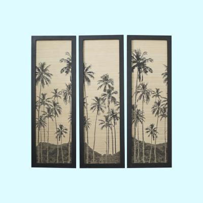 China OEM/ODM Materials Classic Home Decoration Painting Bamboo Frame Plants Pictures Painting for sale