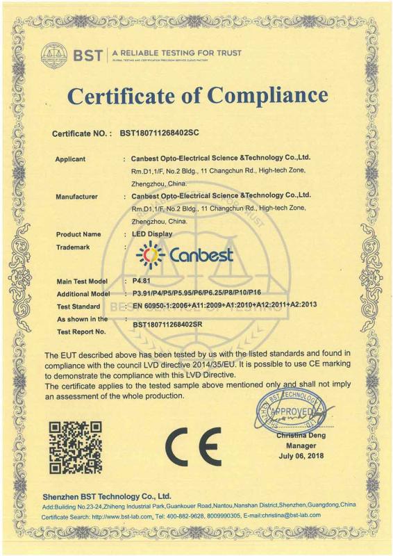 CE - Canbest Opto-Electrical Science & Technology Co., Ltd.