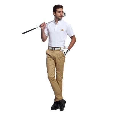 China Factory Wholesale Anti-wrinkle White Color Polyester Quick Dry Mens Golf Polo Shirts for sale