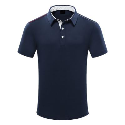 China Par3 140 Gram Anti-wrinkle Polyester Spandex Navy Blue Quick Dry Custom Golf T-Shirts for sale