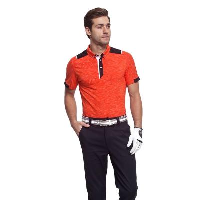 China Relaxed Feel Anti-Wrinkle Fabric Color Block Regular Golf Polo Shirt Fit And Comfortable for sale