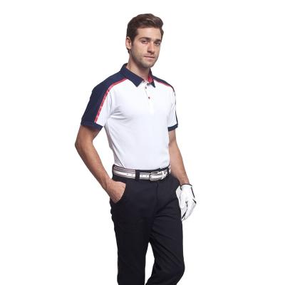 China Anti-wrinkle Mens Summer Embroidery Business Casual Slim Fit Golf Shirt for sale