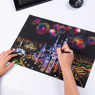 China Scratch Paintings Children DIY Educational Toys DIY Assembly Magic City Art Drawings Educational Toys for sale