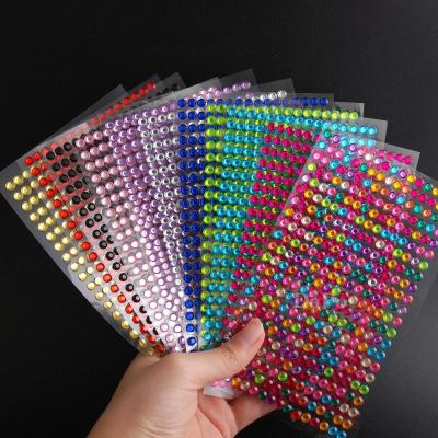 China Decorative Decoration Crystal Sticker Rhinestone Gem Sheets of DIY Sticker for sale