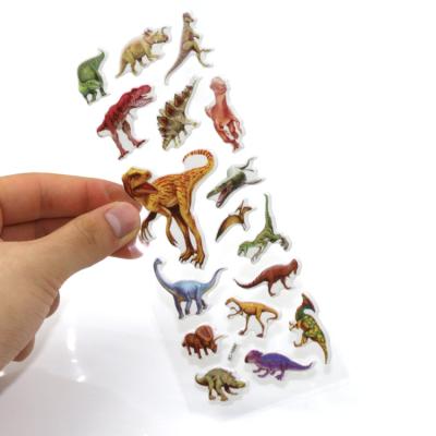 China Waterproof+Eco-friendly+reusable Hot Sale Kawaii DIY Dragon Cartoon Design 3d Stickers Cute Puffy Bubble Stickers For Kids for sale