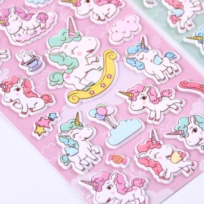 China Waterproof+Eco-friendly+reusable Puffy 3D Foam Stickers Diary Sticker Album Decoration PVC Colorful Decorative Stationery Stickers for sale