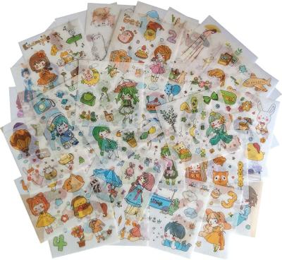 China Reusable. Cute Kawaii Washi Stickers Set Stickers Art Craft Planner Stationeries Scrapbooking Stationery for sale