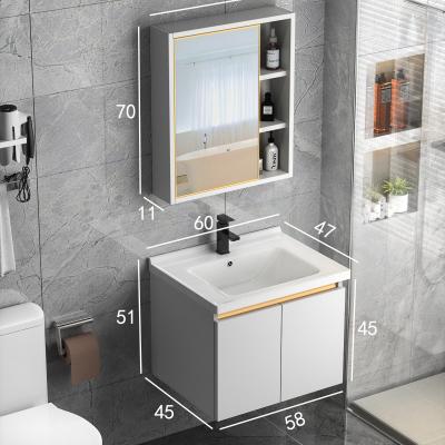 China Modern Bathroom High End Wall Mounted Vanity Cabinet Small Style Bathroom Cabinet With Mirror for sale