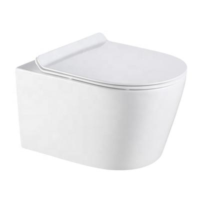 China Double-Flow Modern Design Washdown Toilet Wall Hung Toilet With Water Saving And Seat Cover UF for sale