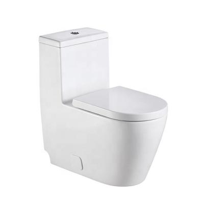 China Cheap Latin American Normal Square One Piece Normal Square Siphonic S Bathroom Toilets Double-Flow Mexico Mexico Ceramic Human Toilet With CUPC for sale