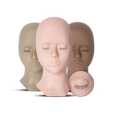 China Eyelash Extensions Shaping Private Label 3 Color Natural Eyelash Shaping Eyelid Mannequin Head Removable for sale