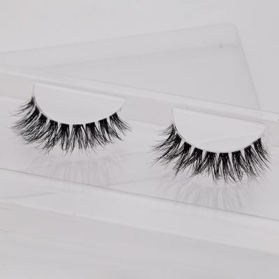 China Extremely natrual and comfortable on your eyes; cruelty free daily makeup full strip lashes natural styles 10mm 12mm 15mm real Mink Lashes Clear Band 3d Mink Eyelashes for sale