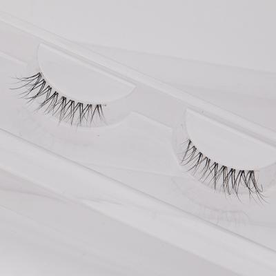 China Extremely natrual and comfortable on your eyes; Cruelty Free Daily Makeup Full Strip Lashes Real Mink Lashes Clear Band Natural Mink Eyelashes Styles 10mm 12mm 15mm for sale