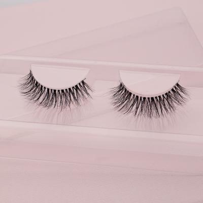 China Extremely natrual and comfortable on your eyes; cruelty free daily makeup full strip lashes false eyelashes 15mm styles 10mm 12mm real Mink Lashes natural clear strip for sale