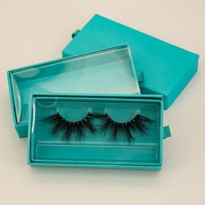 China Wholesale Empty Box Drawer Rectangle Eyelash Case Deep Blue Clear Lashes Box Lashes Box Sheaths Luxury Sellers for sale