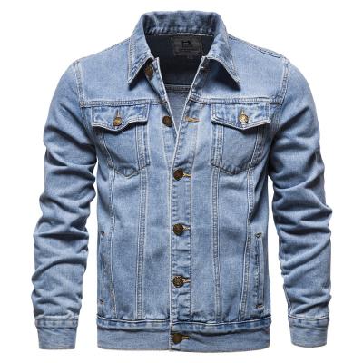 China New Style Mens Solid Color Blue Jacket Regular Black Fashion Street Wear Custom Logo Jackets Denim Lattice Jacket For Men for sale