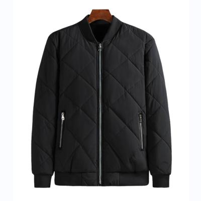 China Fashion Regular Mens Custom Logo Coats Stand Collar Solid Color Plaid Black Mens Winter Coats Coats Wholesale for sale