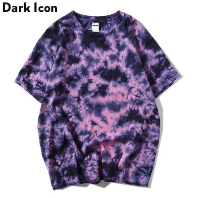 China Anti-wrinkle tie dyed t shirt for man custom logo t shirts men hip hop street wear short sleeves t shirts for men for sale