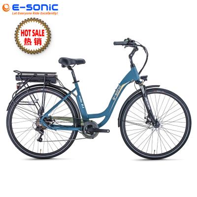 China Aluminum alloy new design style ebike eCity-01E ebike urban road bike 28 inch alloy frame city electric bike moped style electric bicycles for sale