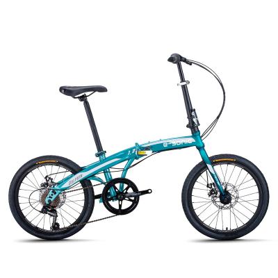 China Flat earth E-Sonic brand 20 inch size mini bicycle with disc brake city bike LEONIS factory bicycle folddable wholesale for sale