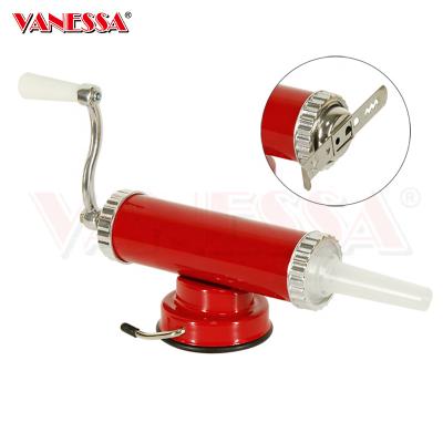 China Hotels 0.5L Red Color Sausage Stuffer Horizontal Maker Machine Meat Filler with Pasta Cutter for sale