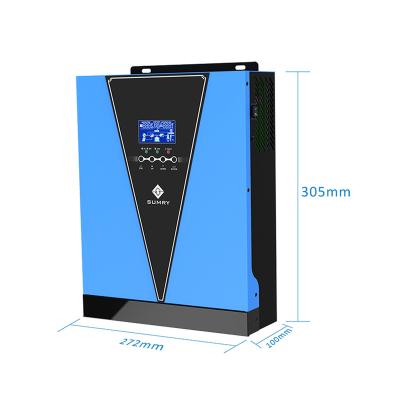 China OEM/ODM Factory Manufacture Pure Sine Wave Hybrid PWM Solar Hybrid Inverter Make In China 368*272*100mm for sale