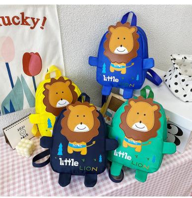 China Fashion Cartoon Character Children Backpack Cute Lion Kids Schoolbags Portable Snack Tote Bag for sale