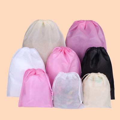 China Fashion Recyclable Easy Carry Small Anti Dust Bag Calico Drawstring Bag Cheap for sale