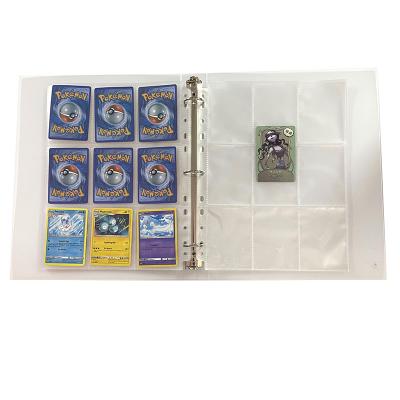 China Other 540 Clear Hole Ring Binder Pocket Trading Card 3 Loose Leaf Card Holder for sale