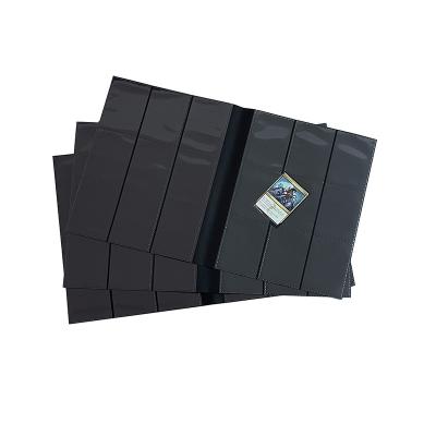 China PP Side Loading 9 Pocket Trading Card Page Black Photo Album Sleeve 36 POCKET for sale