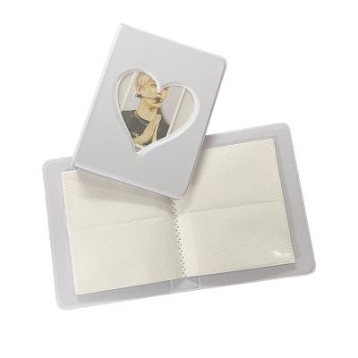 China PVC Customize Logo PVC 2*3 Inch Hollow Photo Album Heart Shape Mini Album for sale