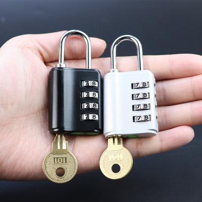 China 4 Digit Password ASACK Combination Lock with Keys, 4 Digit Combination Padlock, Adjustable Waterproof Door Lock for Locker, Gym, Fence, Case, Sch for sale