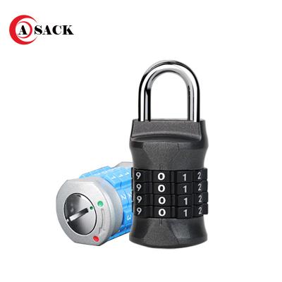 China ASACK Combination Padlock 1-1/2 in. Wide zinc set your own combination padlock with 5/16 in. Long hanger for sale